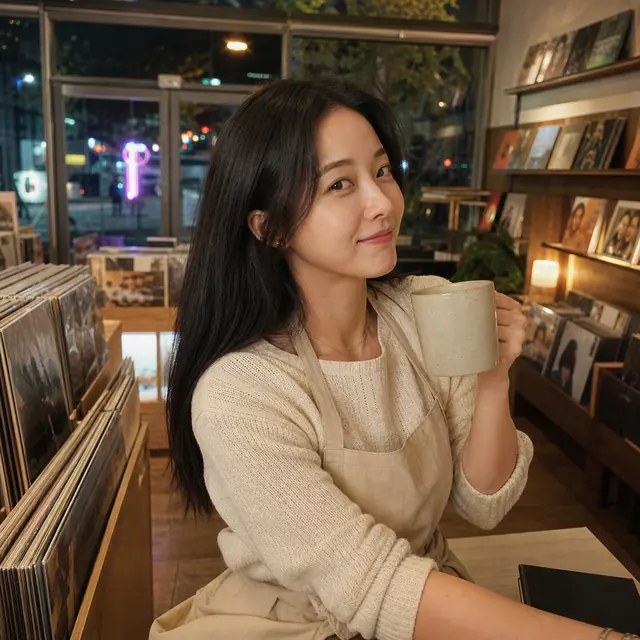 레코드 숍의 따뜻한 미소