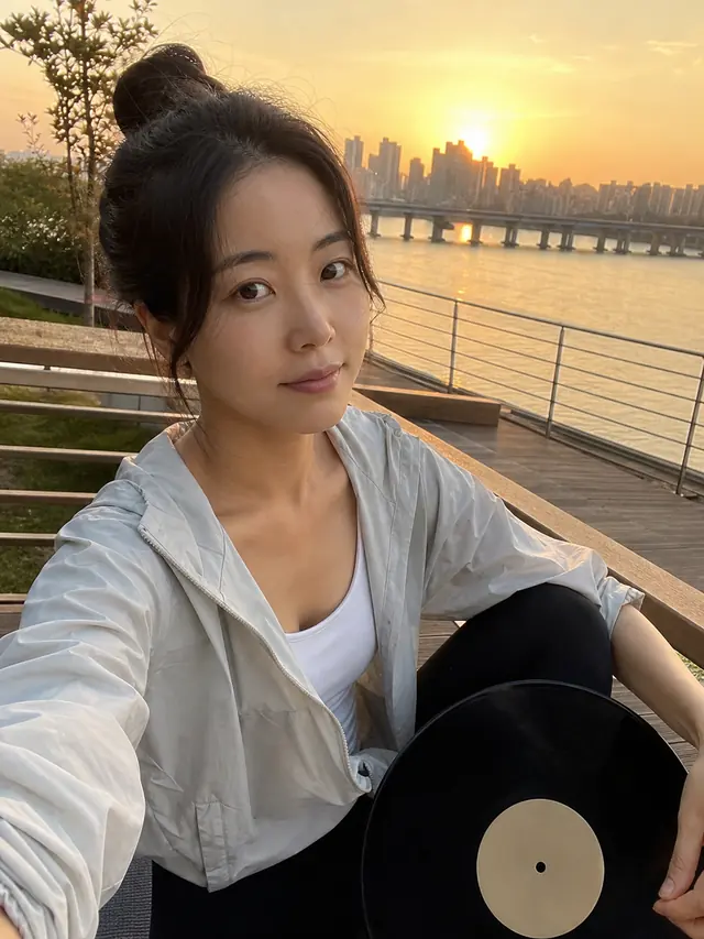 노을빛 LP 셀카