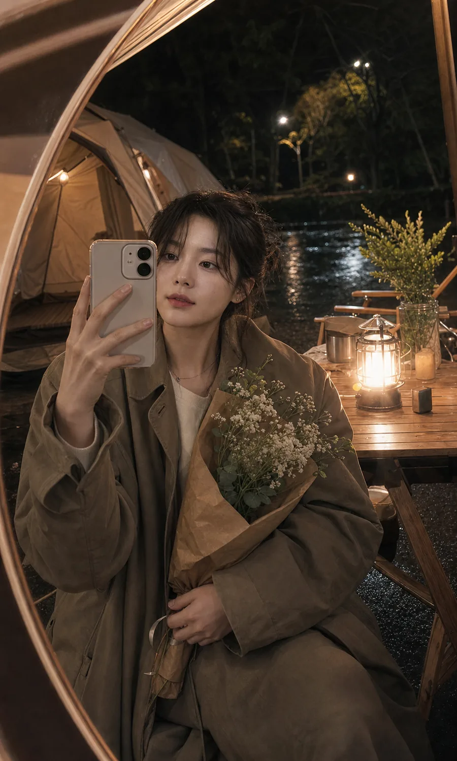 캠핑 랜턴 셀피