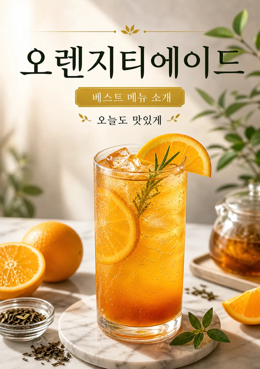 상큼한 오렌지 티에이드
