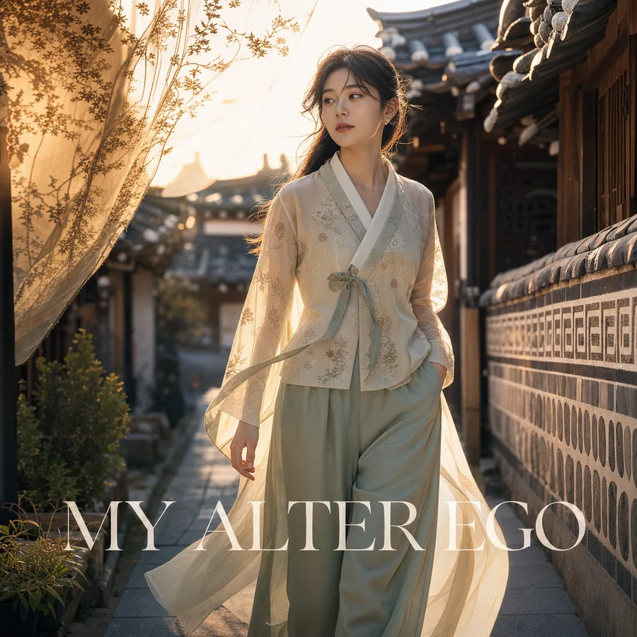 황혼의 한복 골목