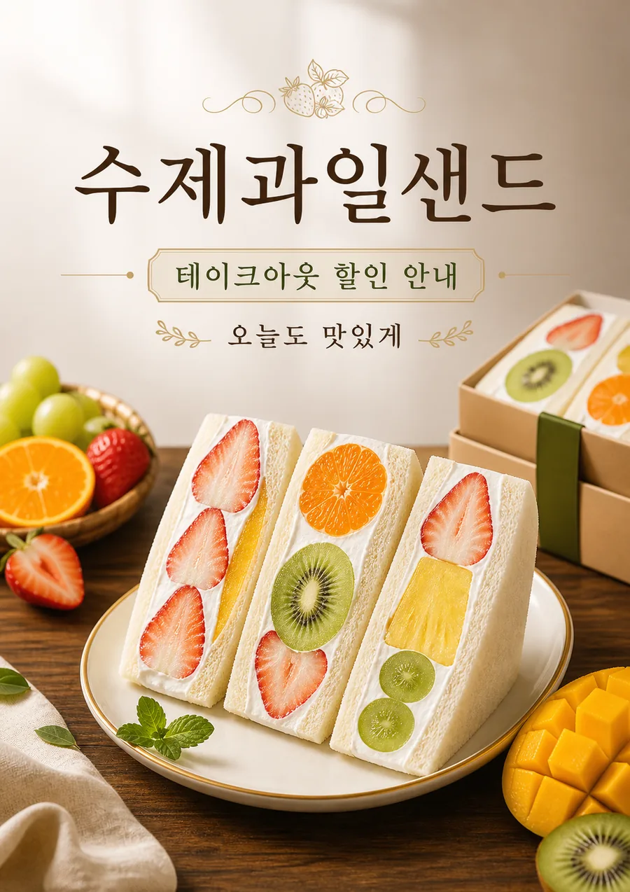 수제 과일 샌드 할인
