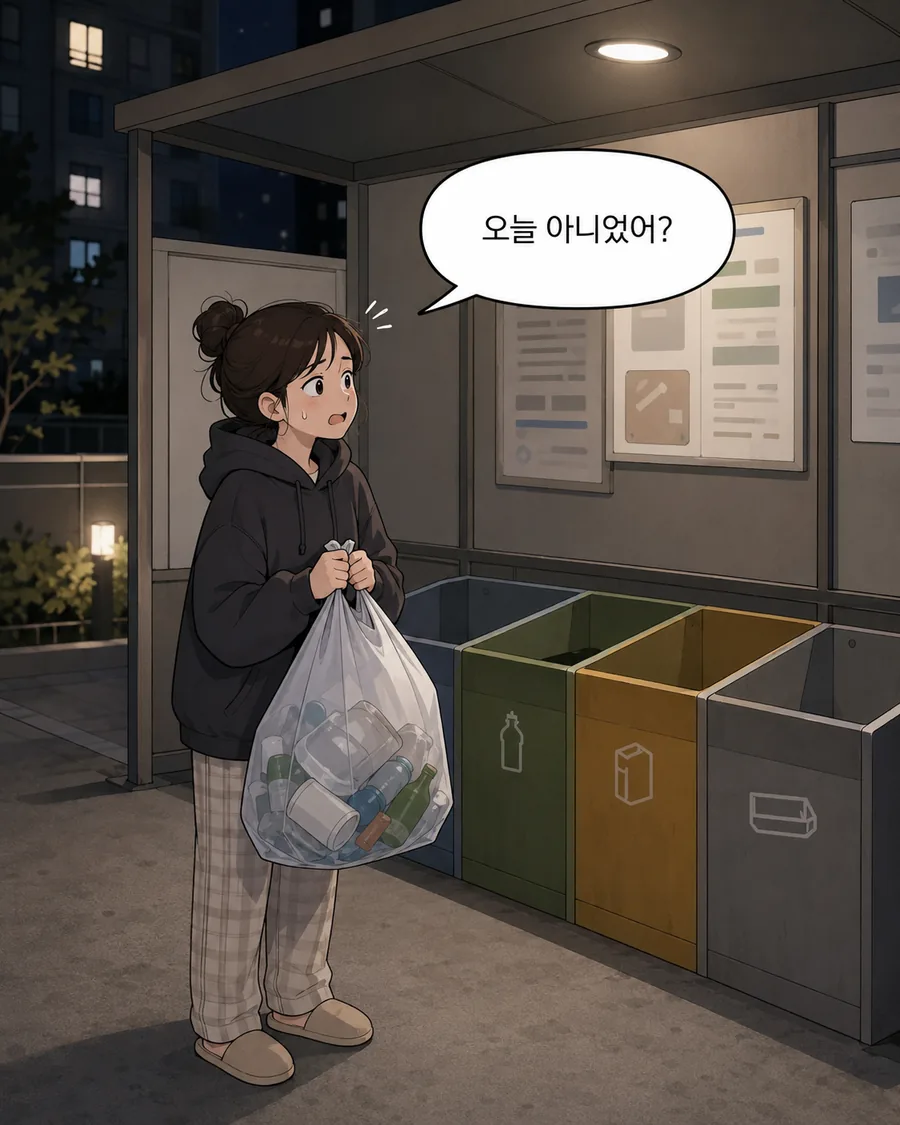 분리수거 요일 착각