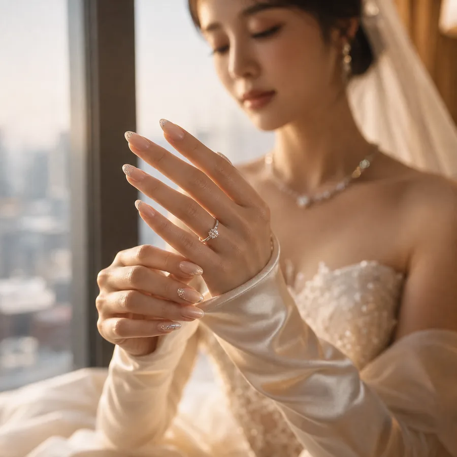 신부의 다이아몬드 링