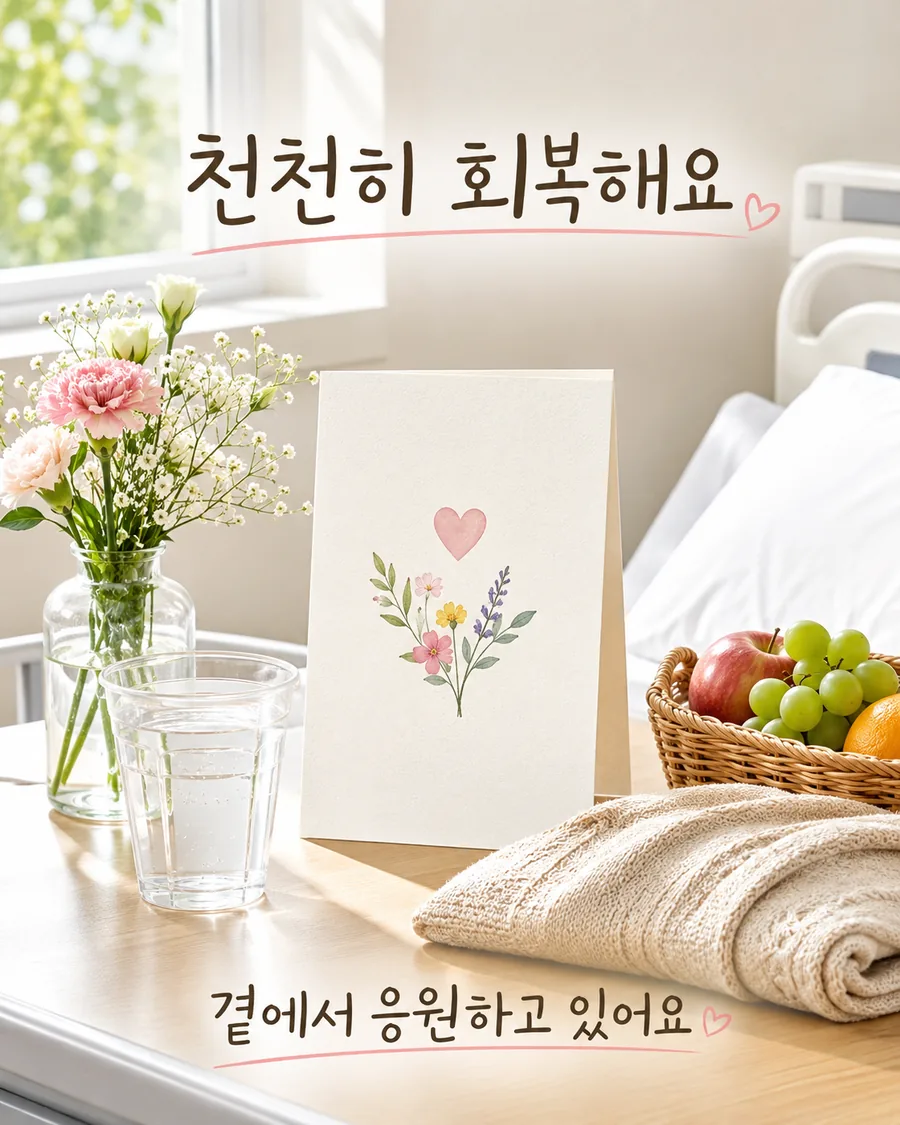 입원 회복 응원 카드